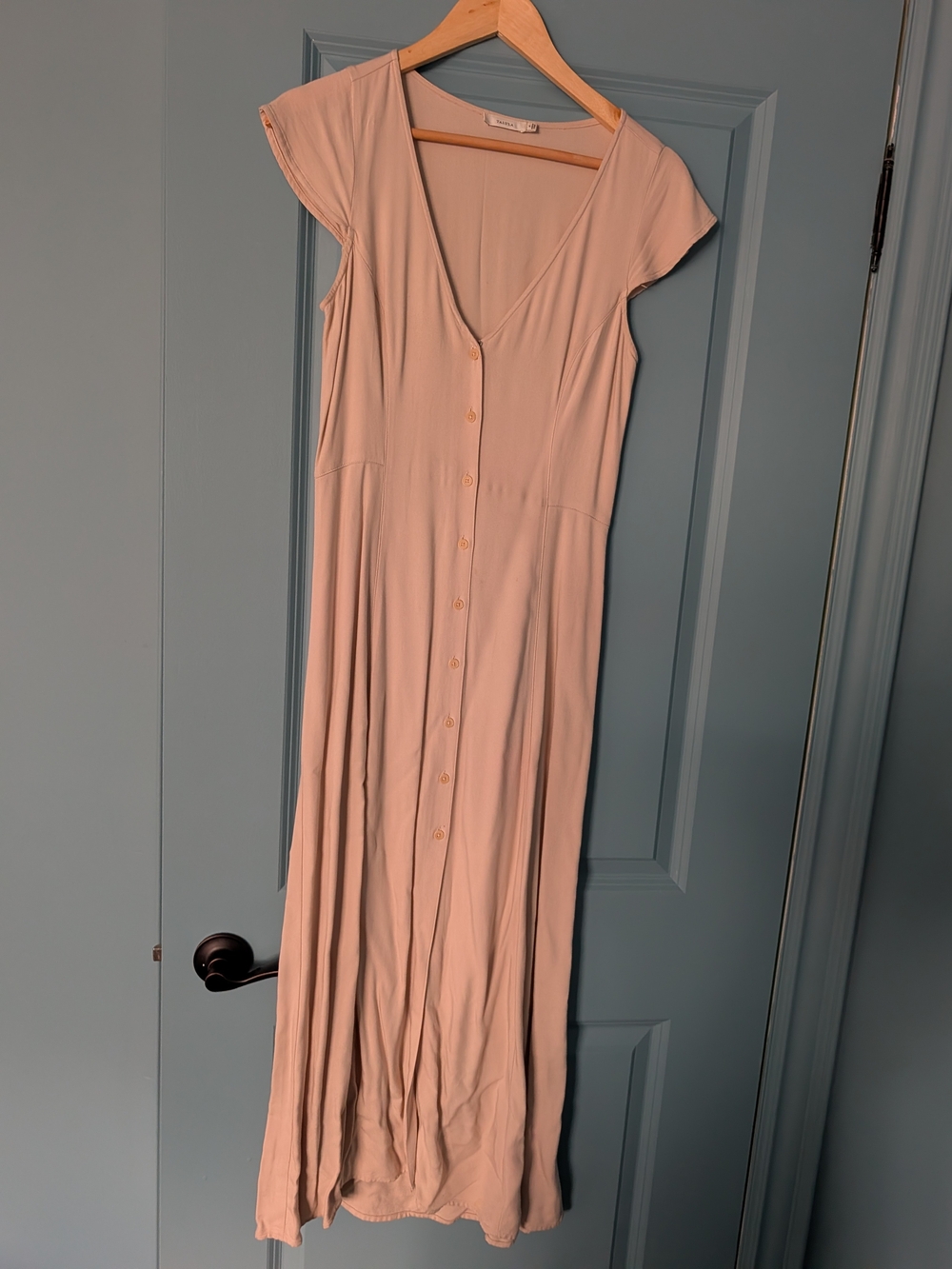 Talula Light Pink Button-Front Maxi Dress